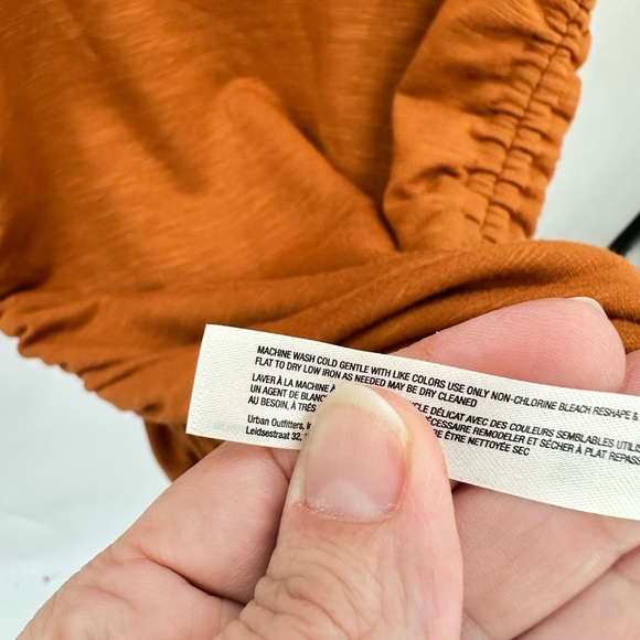 ANTHROPOLOGY DAILY PRACTICE woman Rushed rust soft stretch trendy cozy dress M - Picture 10 of 15